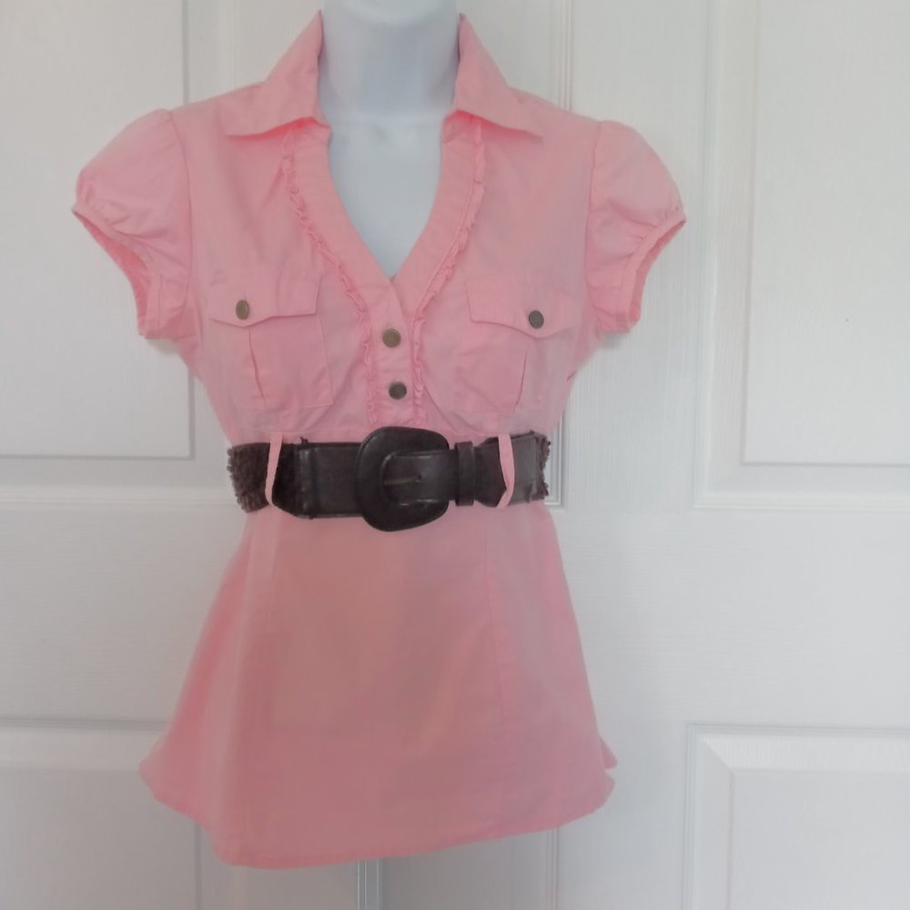 Soft pink short sleeves Top Size Medium